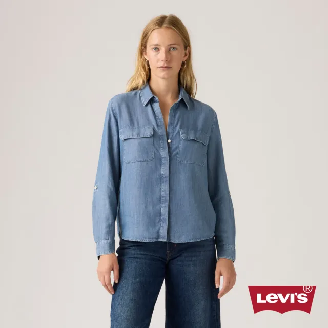 【LEVIS】牛仔襯衫 襯衫外套 女生上衣 人氣新品 005NJ-0008