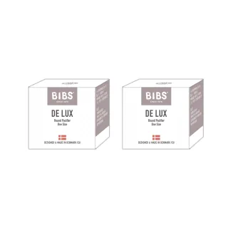 【BIBS】De Lux 圓形矽膠安撫奶嘴-夜光款2入優惠組(丹麥奶嘴 總代理公司貨)