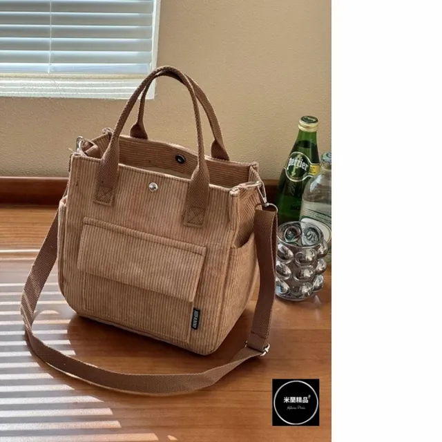【米蘭精品】極速出貨 帆布包肩背包托特包側背包單肩背包休閒隨身女包包(歐式拉鍊通勤加厚5色74jn7)