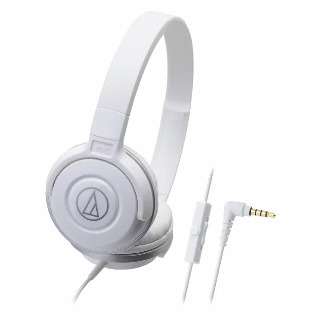 【audio-technica 鐵三角】ATH-S100iS 智慧型手機用DJ風格可折疊式頭戴耳機(黑)