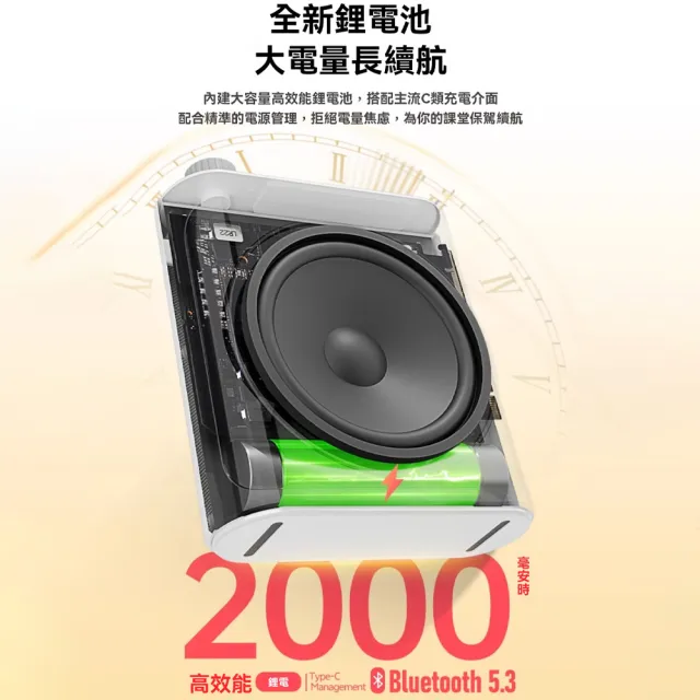 【RTAKO】領夾麥克風 附兩個領夾麥克風 無線擴音器 小蜜蜂 擴音器 揚聲器 大聲公 喊話器 喇叭