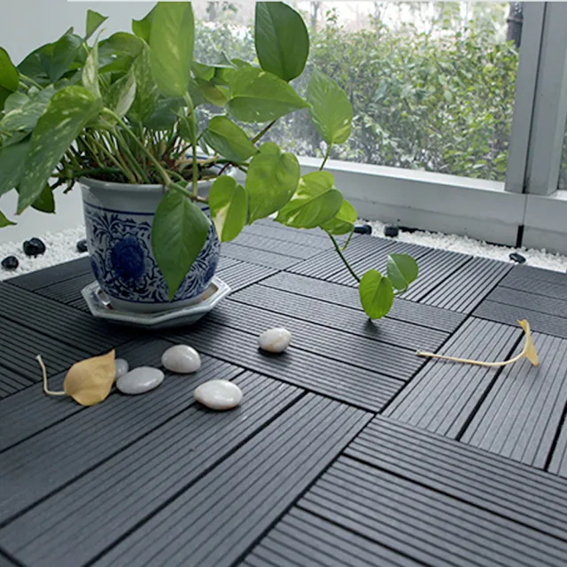【Meric Garden】環保防水防腐拼接塑木地板12入/組_19款任選(塑木地板 戶外地板 拼接地板)