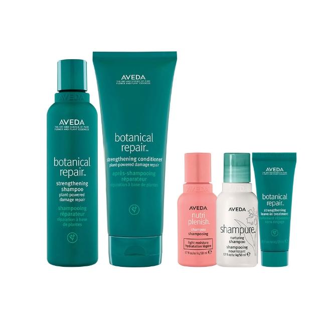 【AVEDA】花植結構洗護組(蘊活煥欣/蘊活淨瑕/花植結構/蘊活光萃 5款任+花植結構重鍵潤髮乳200ml_修護受損)