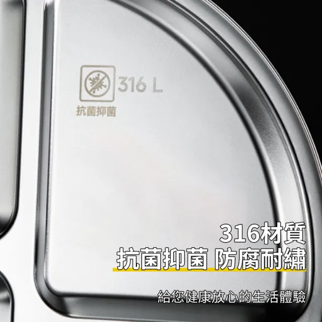【LZQ】211減脂分格餐盤 316不鏽鋼分隔便當盒 兒童餐盤 盤子 餐盒 學生便當盒