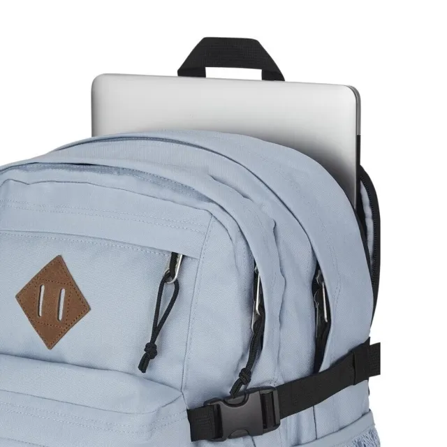 【JANSPORT】雙11 Main Campus 後背包 多收納隔層 S型肩帶 減輕壓力 粉嫩藍(JS0A4QUL7G7)