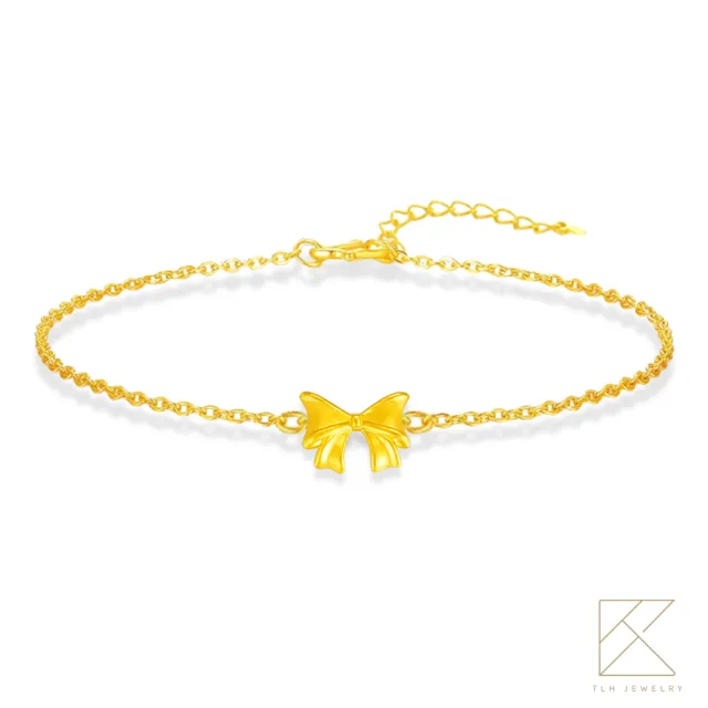 【TLH】黃金墜手鍊 微笑的約定 純金999 約重0.07錢±0.01(生日禮 情人)