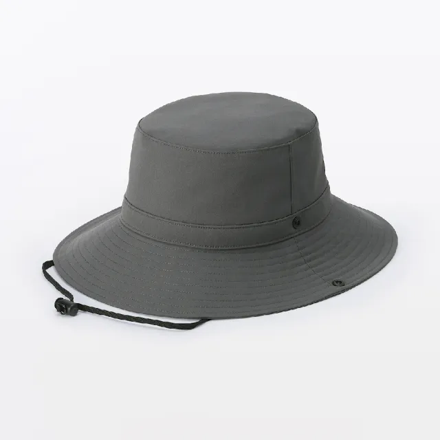 【MUJI 無印良品】透氣撥水加工附防水膠條有簷帽56.5-59cm(墨灰/黑色/象牙白/米色)