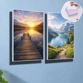 【SW】A3 懸浮海報框 展示看板 廣告 電梯廣告框 壓克力相框(證書框 相框 畫框 掛牆框 免打孔 無需工具)