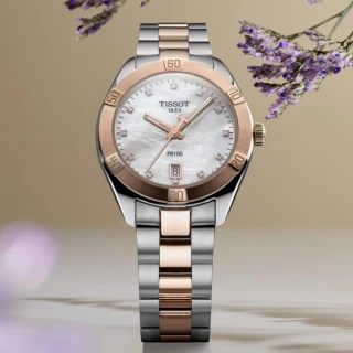 【TISSOT 天梭】PR 100系列 珍珠貝時尚計時腕錶 女王節 禮物 推薦(T1019102211600)