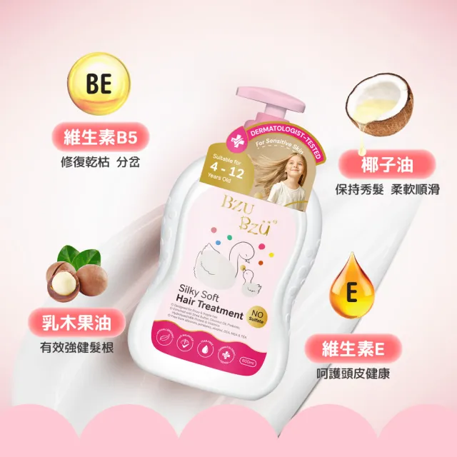 【BZU BZU】兒童洗髮潤髮沐浴組(全台唯一/4歲以上兒童及成人適用)