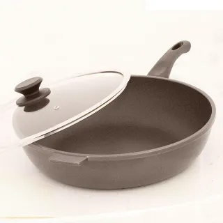 【UNICOOK優樂】樂廚深型平底鍋附蓋(34cm)
