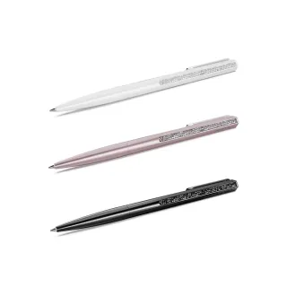 【SWAROVSKI 施華洛世奇】Crystal Shimmer 圓珠筆 白色/粉紅色 鍍鉻(3色任選_情人節禮物)