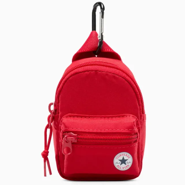 【CONVERSE】匡威ALL STAR Mini Go Pouch紅色潮流零錢包復古迷你後背包隨行耳機包隨身收納包(10027428A02)