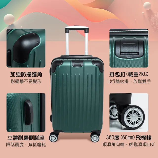 【Alldma官方直營】鷗德馬 20+20吋登機箱(防爆拉鏈、TSA海關鎖、掛包扣、飛機輪、耐摔耐刮)