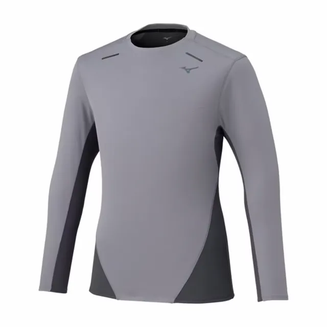【MIZUNO 美津濃】長袖上衣 男 訓練 慢跑 吸濕排汗 銀灰 J2MAC50206