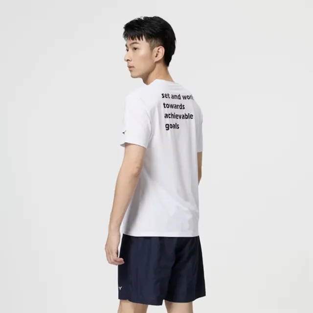 【MIZUNO 美津濃】短袖上衣 男 白 J2TAB50601L