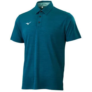 【MIZUNO 美津濃】短袖上衣 男 POLO衫  藍綠 32TAYA0283