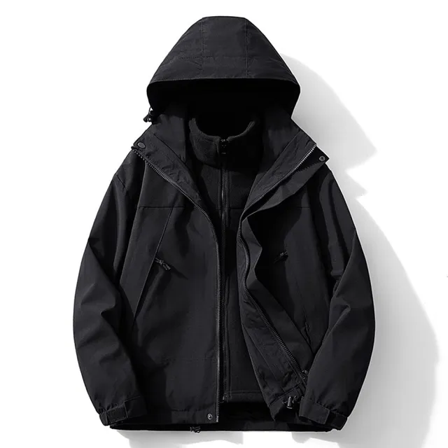 【巴黎精品】極速出貨 衝鋒衣防風外套(三合一連帽防水寬鬆男女夾克6色a1gw11)