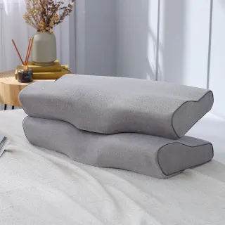 【DON】3D防鼾蝶形枕-灰色(二入)