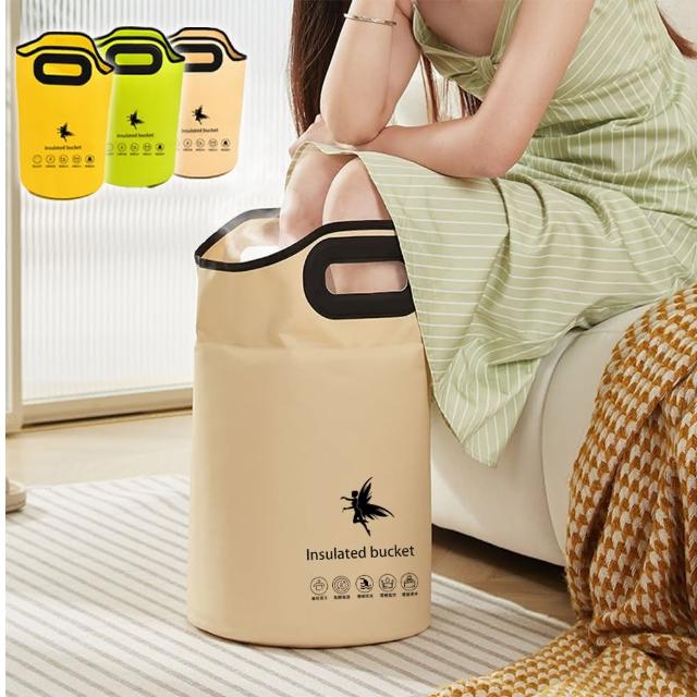 【小不記】免插電 自帶提手 方便 折疊泡腳桶(泡腳桶 足浴桶 足浴袋 泡腳盆 泡腳足浴 足浴袋 泡腳袋 洗腳盆)