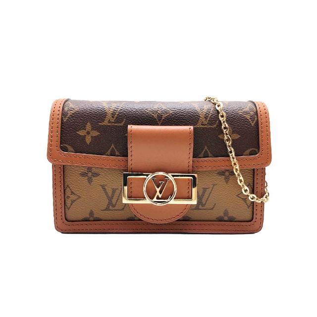 【Louis Vuitton 路易威登】展示品 Dauphine Woc 帆布鍊帶斜背包(M68746-咖)