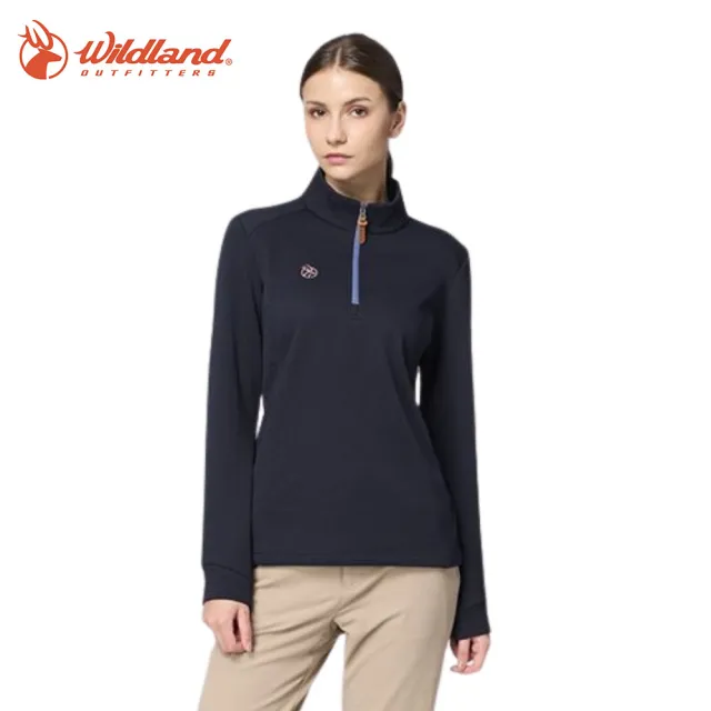 【Wildland 荒野】女POLARTEC彈性類羊毛功能衣-S-2L-P2617-WL(長袖上衣/透氣/保暖)