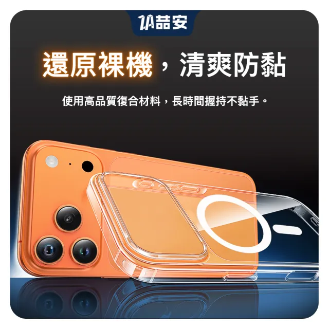 【ZA 喆安】無套手感柔軟透明防摔磁吸手機保護殼i18/17/16/15/14/13/12 Air/Plus/Pro/Pro Max 適用iPhone