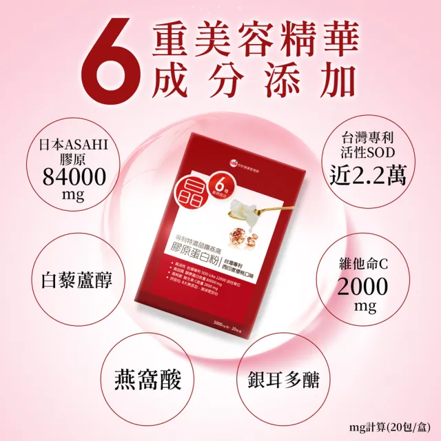 【UDR】專利特濃晶鑽燕窩膠原蛋白粉x3盒 ◇澎潤膠原(20包/盒)