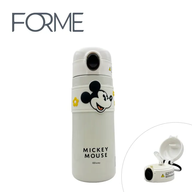 【FORME】迪士尼正版授權不鏽鋼保溫 悅飲杯系列 吸管彈跳杯 500ml(多款可選 內層316不鏽鋼)