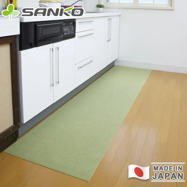 【Sanko】日本製防水止滑廚房地墊240CM 買一送一(L型廚房地墊 防水地墊)