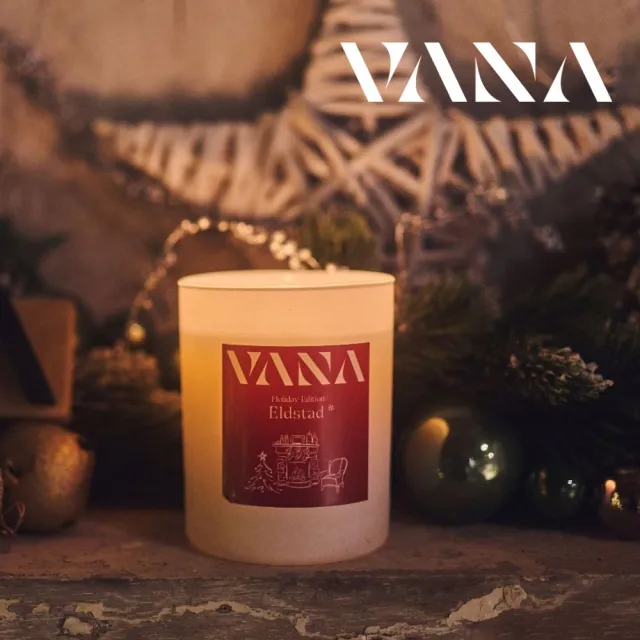 【VANA】季節限定-壁爐香氛蠟燭200g  肉桂香料調｜天然植物蠟｜純素安心使用｜療癒居家香氛
