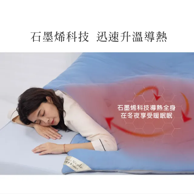【Tonia Nicole 東妮寢飾】暖棉眠石墨烯膠原蛋白水洗冬被-雙人(多款任選/棉被/冬被)