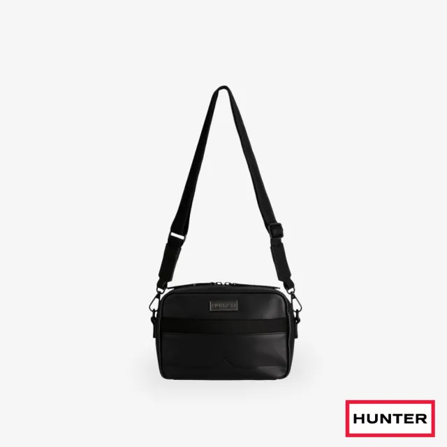 【HUNTER】官方旗艦館_塗層皮革斜背包(黑色)