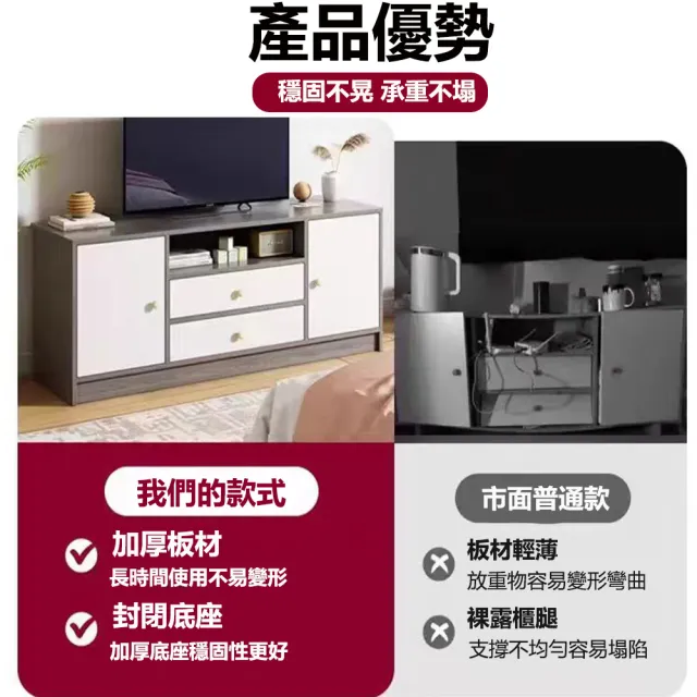 【E-factory】120公分電視櫃 TV櫃 高腳電視櫃 收納電視櫃 客廳櫃(056-電視櫃120公分（莫蘭迪灰色）)