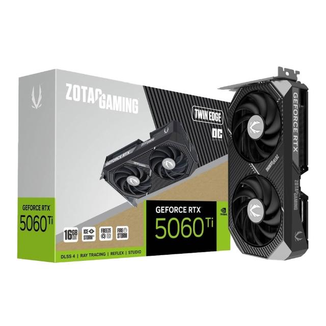 【ZOTAC 索泰】RTX 5060 TI 16GB Twin Edge OC  顯示卡+ViewSonic 優派 VA2414-MH 24吋 無邊框設計螢幕