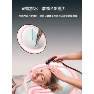 【ROYAL LIFE 皇室生活】可摺疊便攜充氣仰式洗頭盆-一般款4入(洗頭槽/美髮沖水/洗頭接水盆/摺疊充氣洗頭器)