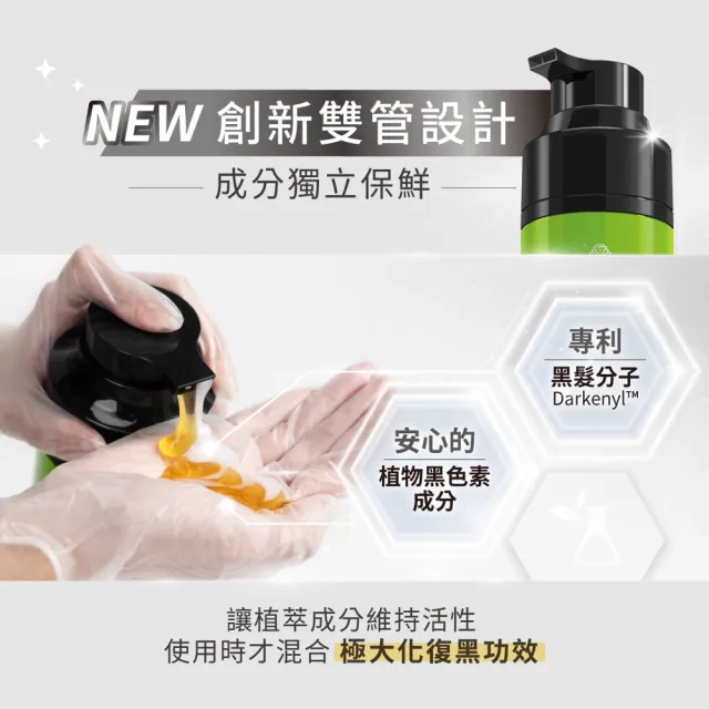 【美吾髮】植優漸進復黑菁華露400mlx2入(自然棕/深棕/遮白/專利黑髮分子/植萃/有機)