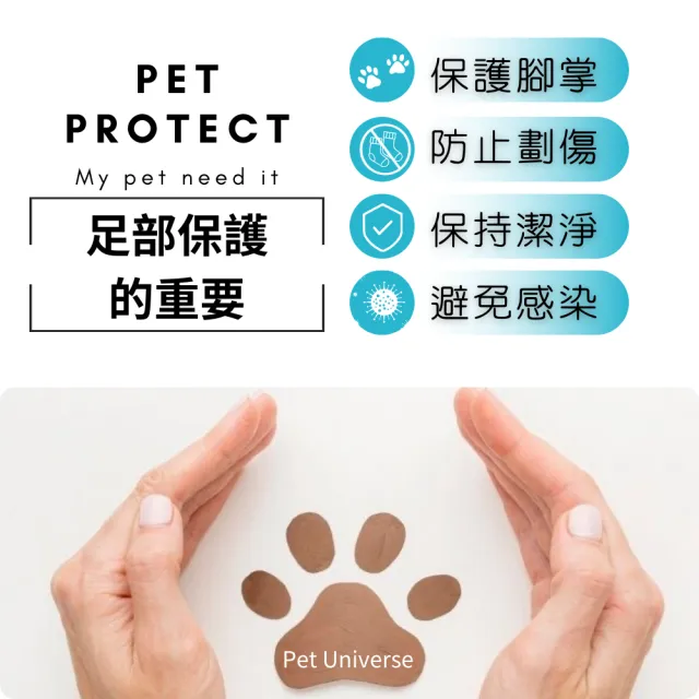 【Pet Universe 多寵宇宙】拋棄式寵物鞋-止滑防髒款-S(狗狗鞋子 狗鞋子 狗狗鞋 小狗鞋子 狗狗腳套 狗腳套)