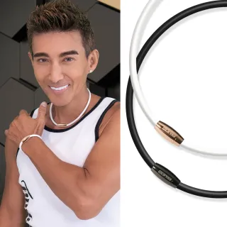 【&MORE 愛迪莫】GX Pro 石墨烯超傳導健康鈦項鍊 能量項鍊 鈦鍺項鍊 項圈(玫瑰金 槍灰 遠紅外線 潘若迪)