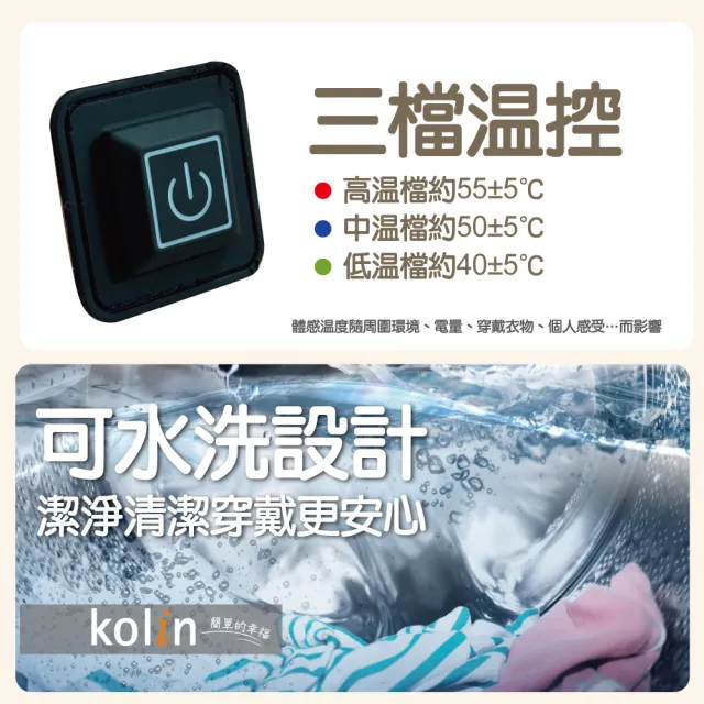 【Kolin 歌林】法蘭絨披蓋式電熱毯USB暖暖毯KFH-HC300毯子/披肩毯/暖身毯/發熱毯(2026年新款 可丟洗衣機)