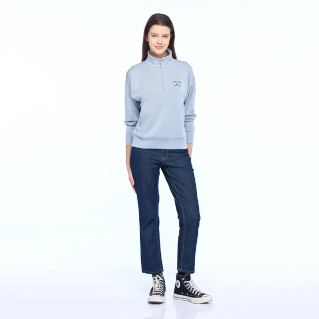 【NAUTICA】官方旗艦  女裝 質感復古牛仔長褲(藍色)