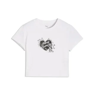 【PUMA官方旗艦】流行系列Yeehaw 寶貝短袖T恤 女性 63458802(短t 白色)