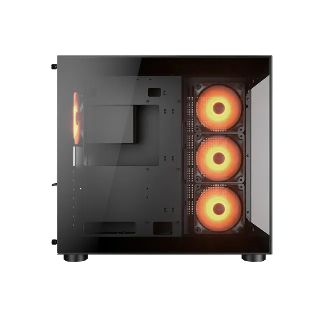 【COUGAR 美洲獅】FV150 RGB 電競機箱 電腦機殼(黑色/ATX/附4顆ARGB風扇)