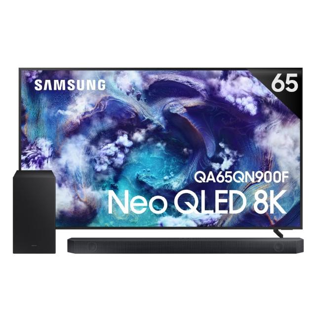 【Samsung 三星】65型 8K Neo QLED AI智慧顯示器 65QN900F 壁掛安裝(QA65QN900FXXZW)