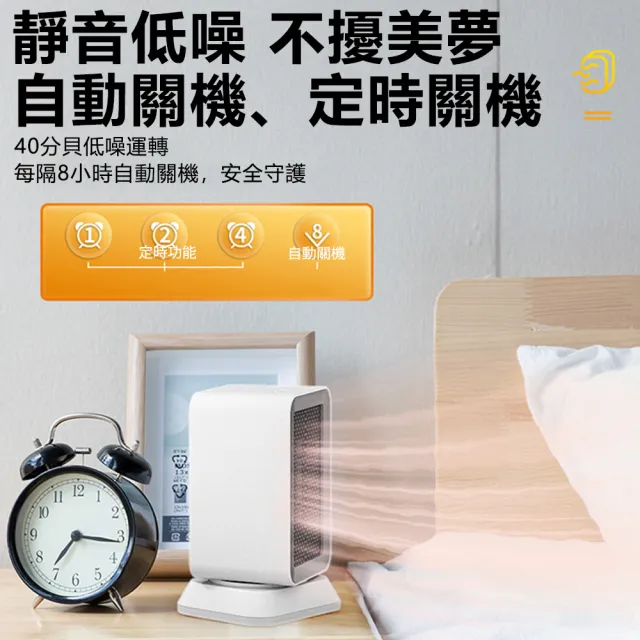 【Nil】1000W 45°搖頭靜音暖風機 冷暖兩用 家用辦公桌面取暖器 小型暖腳暖手電暖器 暖風扇（801）