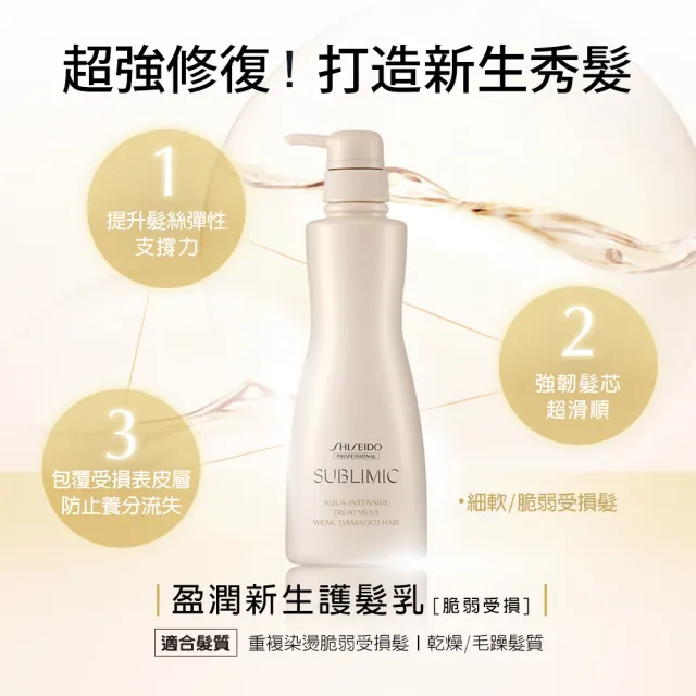 【SHISEIDO PROFESSIONAL 資生堂專業美髮】盈潤新生護髮乳500g(脆弱受損/乾燥受損)