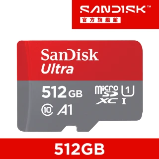 【SanDisk 晟碟】Ultra microSDXC UHS-I  記憶卡512GB(公司貨)