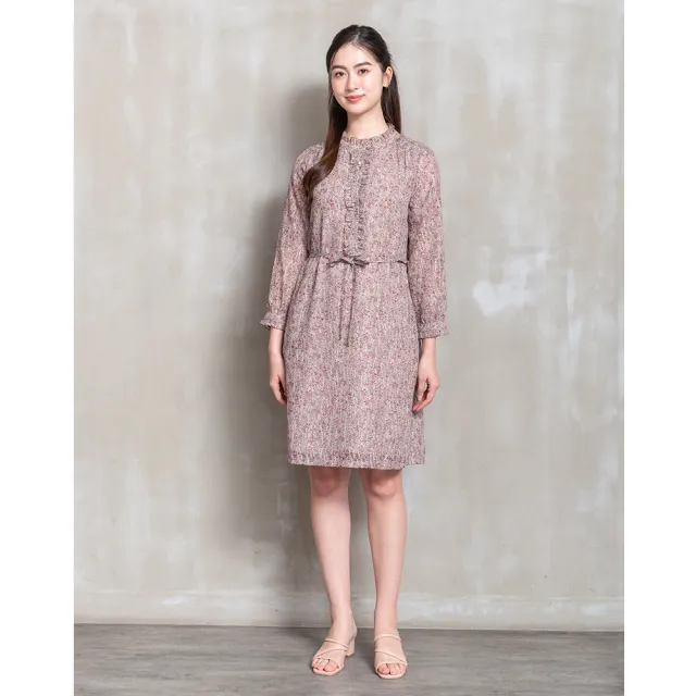 【perng yuh 芃諭名品】繽紛甜感 碎花 A字洋裝(附腰帶)(2026 SS Collection|5A春夏新品上市)
