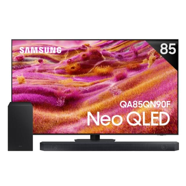 【Samsung 三星】85型 4K Neo QLED AI智慧顯示器 85QN90F 壁掛安裝(QA85QN90FAXXZW)
