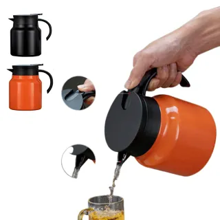 【ROYAL LIFE 皇室生活】大容量316一鍵按壓燜茶壺(過濾泡茶壺/保溫壺/真空保溫壺/316不鏽鋼)